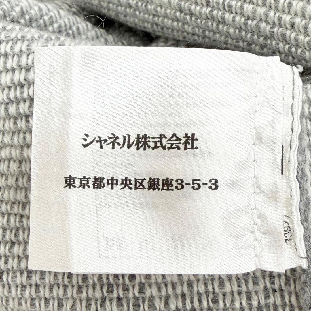 極美品△CHANEL シャネル P50112 カシミヤ100％ ライオン クルーネック 長袖 ニット セーター グレー 38 イタリア製 正規品 レディース