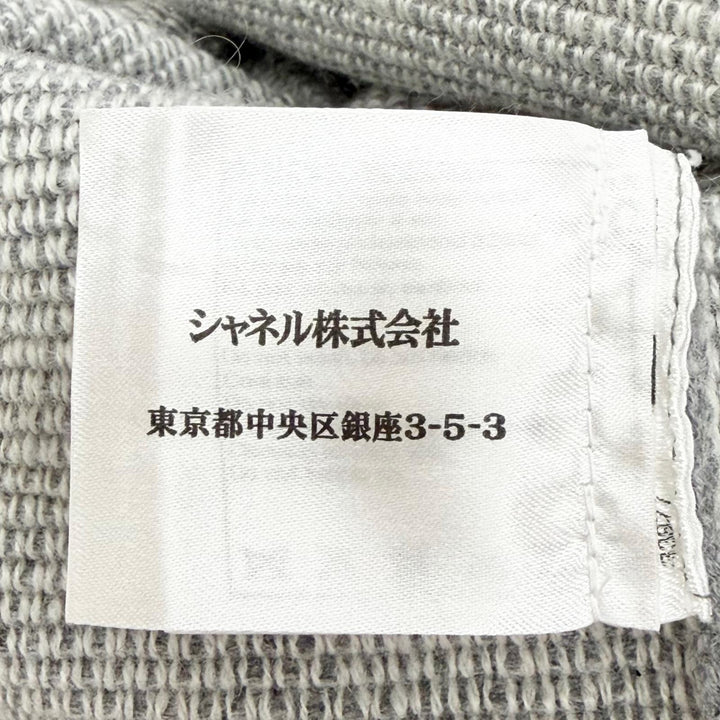 極美品△CHANEL シャネル P50112 カシミヤ100％ ライオン クルーネック 長袖 ニット セーター グレー 38 イタリア製 正規品 レディース