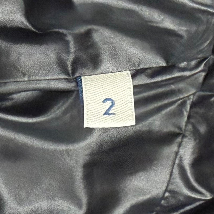 極美品▼MONCLER モンクレール 2025年製 CARDERE ロゴワッペン付き フーデッド WZIPUP ダウンジャケット ブラック 2 正規品 メンズ