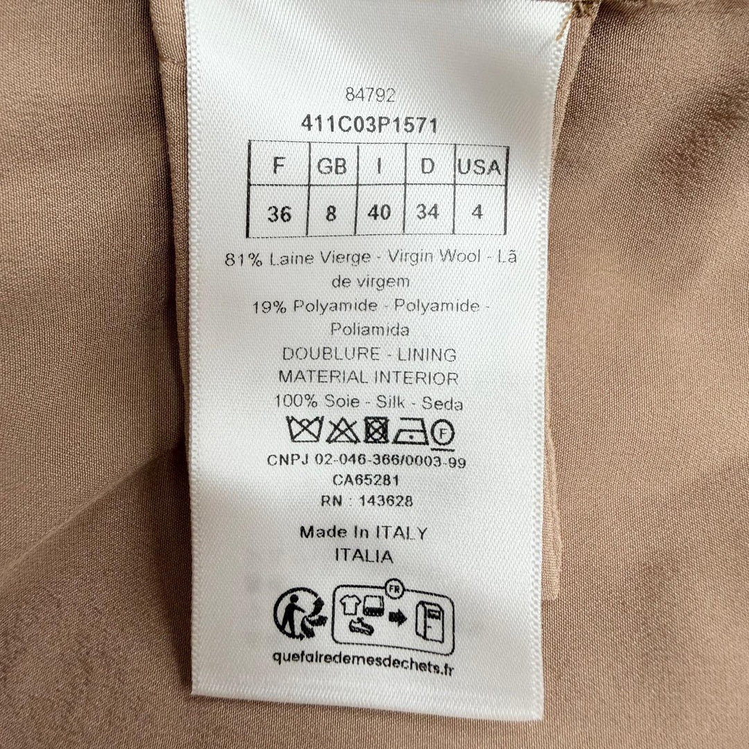 極美品◇Christian Dior 2024年製 411C03P1571 ロゴボタン スカラップエッジ Bow Pea Jacket ジャケット ベージュ 40 イタリア製 正規品