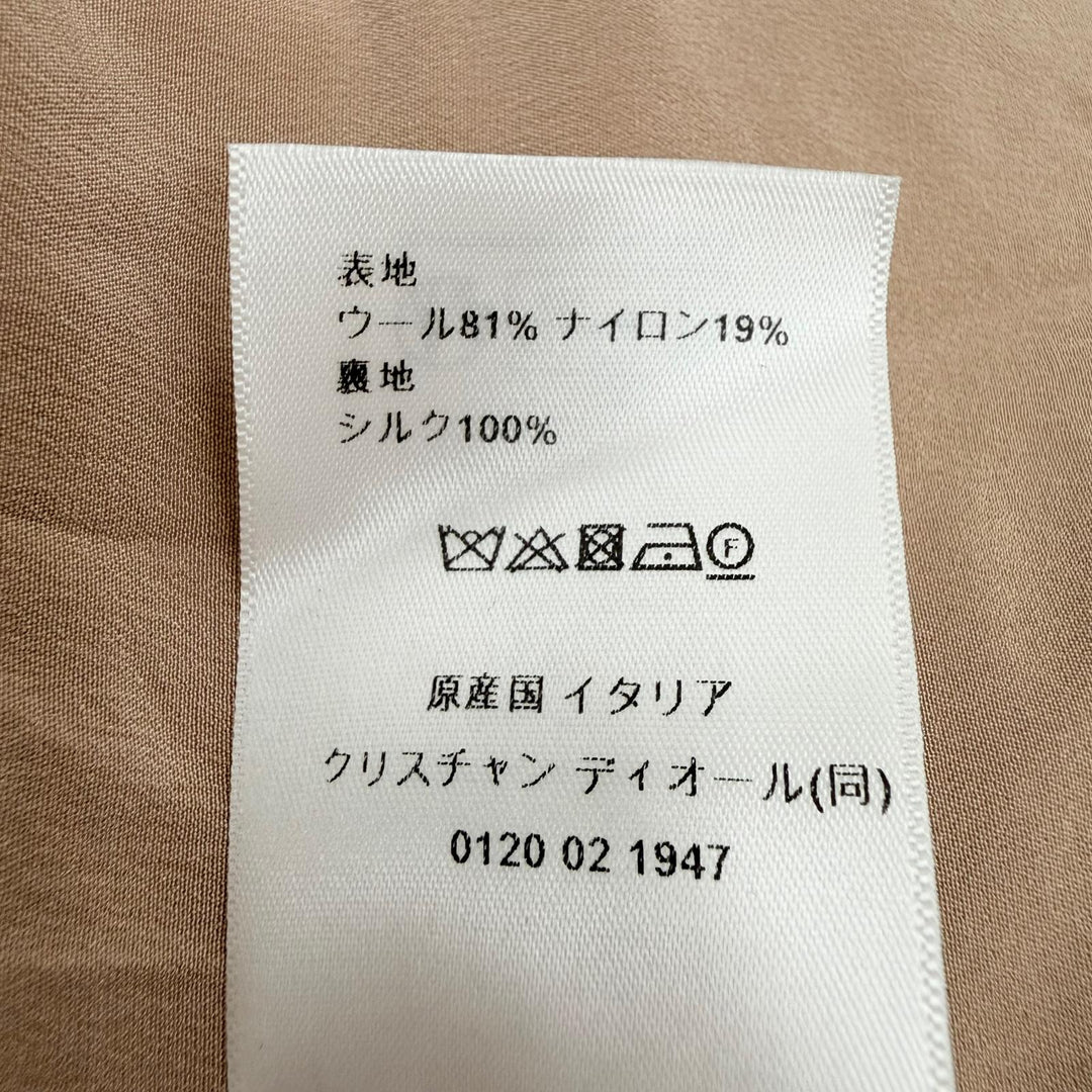 極美品◇Christian Dior 2024年製 411C03P1571 ロゴボタン スカラップエッジ Bow Pea Jacket ジャケット ベージュ 40 イタリア製 正規品