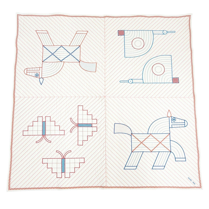 極美品△HERMES エルメス キルティングカバー アニモー ナッテ ウール カシミヤ エクリュ ブランケット 120×120cm ドイツ製 定価447700円
