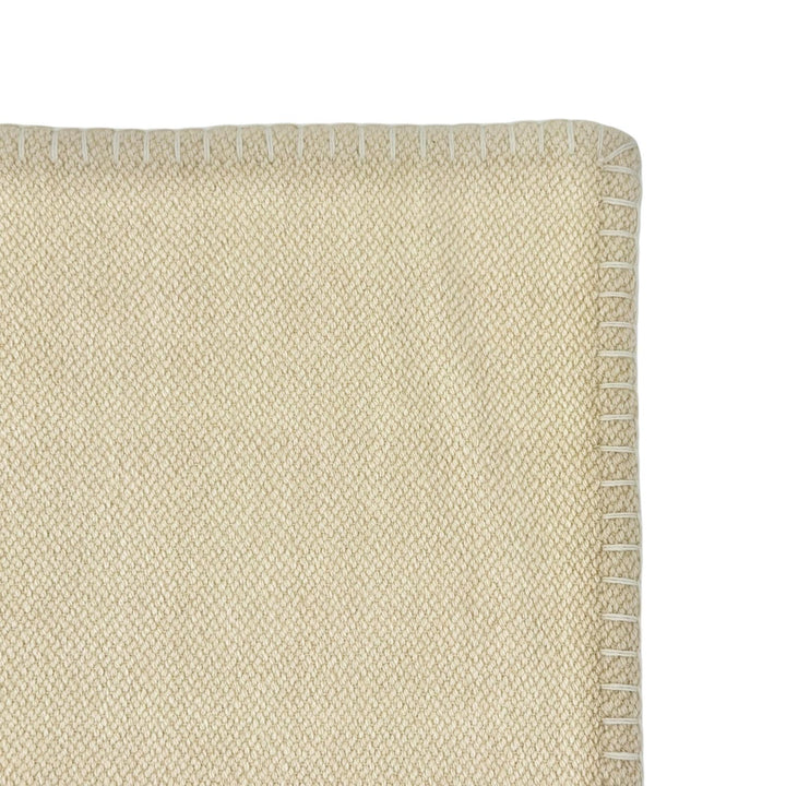 美品△HERMES エルメス H104022M プレード 手織り ダイ カブリオル カシミヤ ビスキュイ Hロゴ ブランケット 140×100cm 定価467500円