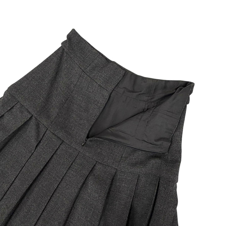 美品△CHANEL シャネル ヴィンテージ 90年代 クローバーボタン ジャケット ロングプリーツスカート スーツ セットアップ 38 仏製 正規品
