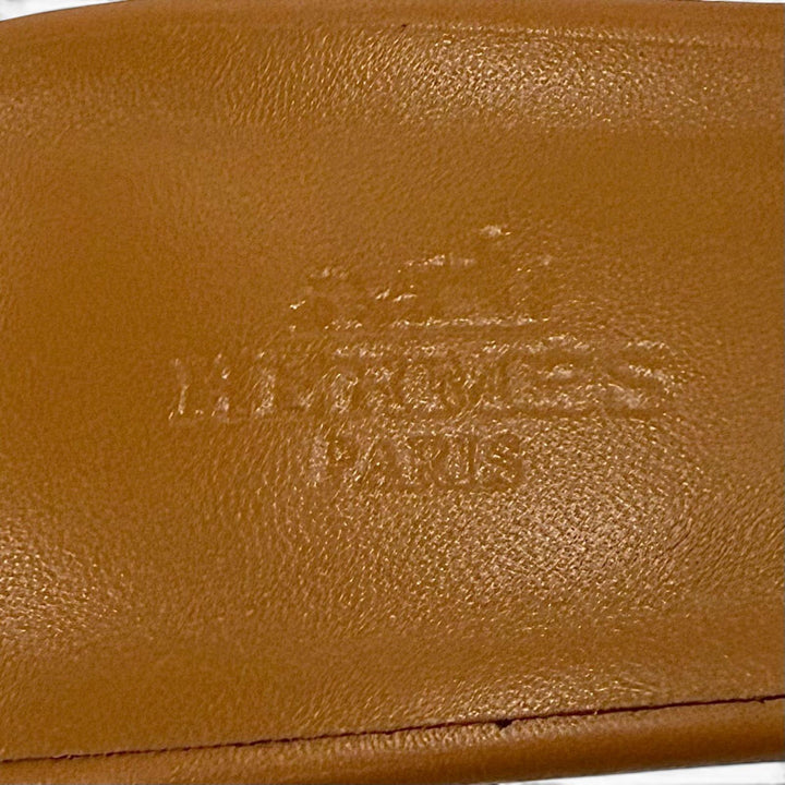 極美品★HERMES エルメス 2023年製 231063Z ジジ ナチュラル ケリー金具 チャンキーヒール レザー サンダル 39 イタリア製 箱・保存袋付