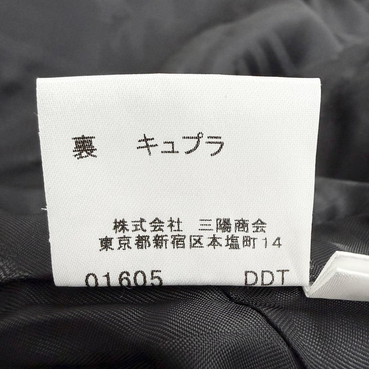 極美品△BURBERRY LONDON バーバリーロンドン カシミヤ100% 裏地チェック柄 ロゴボタン ロング ステンカラーコート ブラック 40 正規品