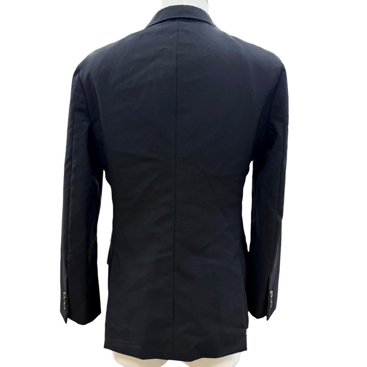 美品▼LOUIS VUITTON ルイヴィトン TAILOR MADE ウール モヘア ロゴ入ボタン シングルスーツ セットアップ ブラック 46 S-XS相当 正規品