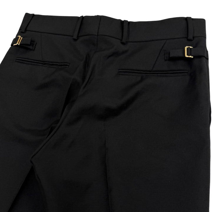 美品▼LOUIS VUITTON ルイヴィトン TAILOR MADE ウール モヘア ロゴ入ボタン シングルスーツ セットアップ ブラック 46 S-XS相当 正規品