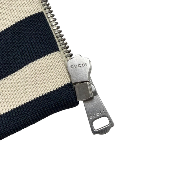 極美品▼GUCCI グッチ 496919 コットン100% GGジャカード ZIPUP ブルゾン トラックジャケット ネイビー S イタリア製 正規品 メンズ