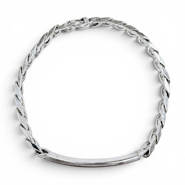 美品◇TIFFANY&amp;Co. ティファニー ヴィンテージ 925 喜平 チェーン ID ブレスレット 腕輪 アクセサリー シルバー 重量12.97g メンズ