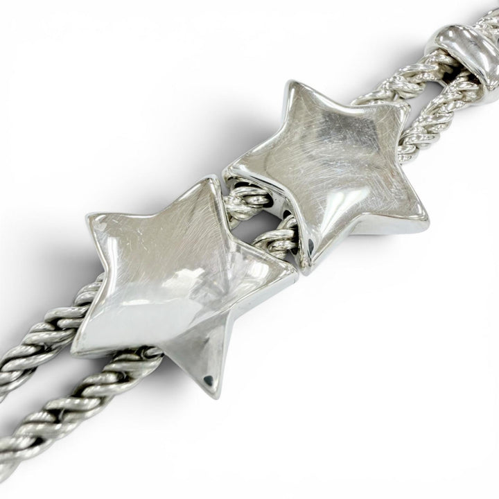 極美品◇TIFFANY&amp;Co. ティファニー ヴィンテージ 925 スター ダブルロープ ブレスレット 腕輪 シルバー イタリア製 重量23.6g レディース