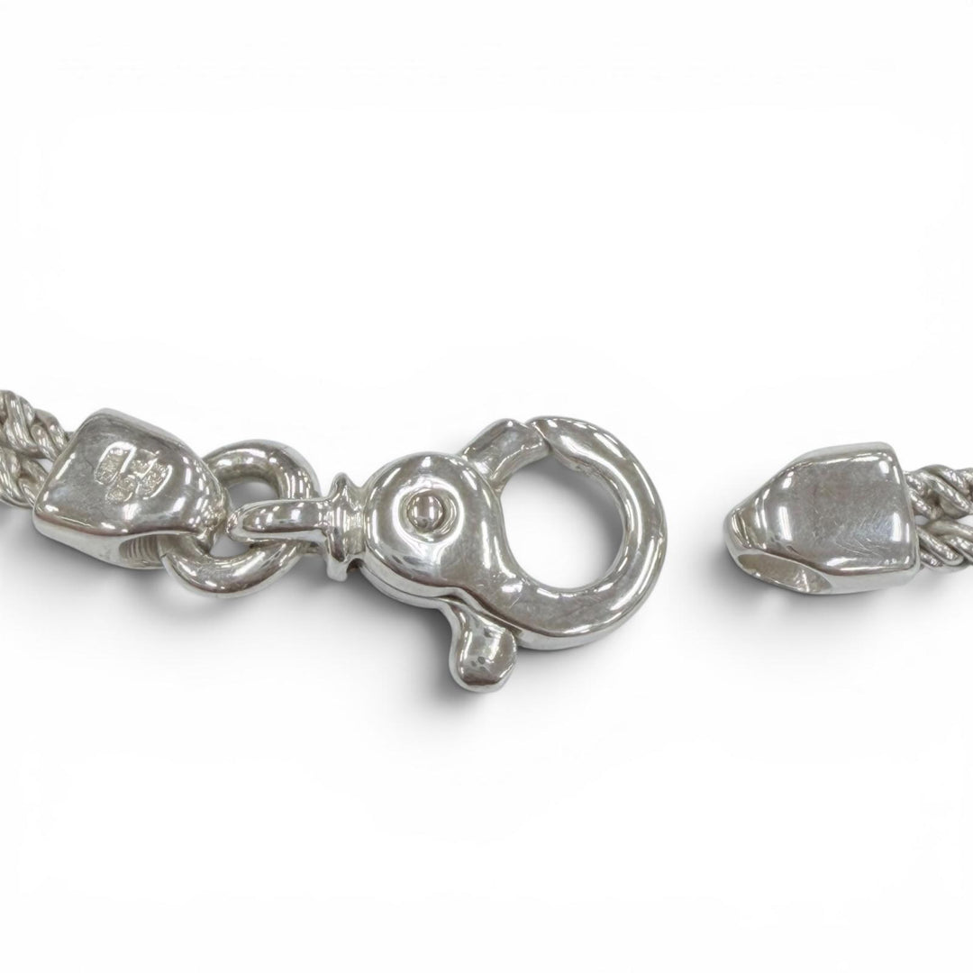 極美品◇TIFFANY&amp;Co. ティファニー ヴィンテージ 925 ハート ダブルロープ ブレスレット 腕輪 シルバー イタリア製 重量19.0g レディース