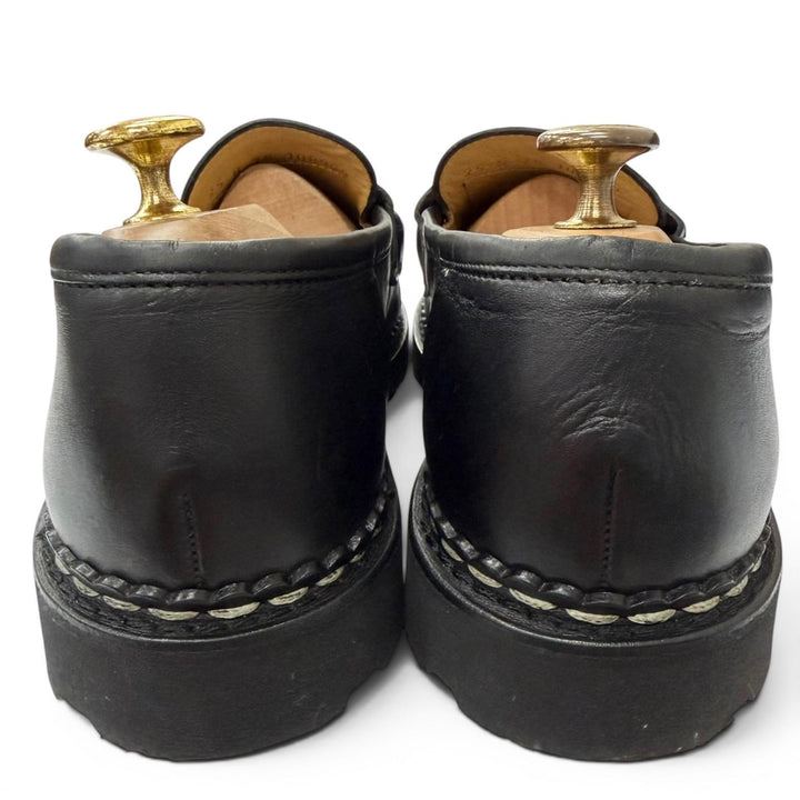 極美品□Paraboot パラブーツ REIMS ランス LIS CAFE 2026年4月購入 レザー コインローファー ブラック 7.5 フランス製 メンズ 保存袋付