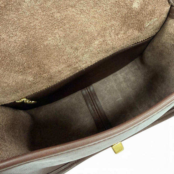 美品☆COACH コーチ ヴィンテージ 9965 オールド コーチ グローブレザー ショルダーバッグ ブラウン レディース