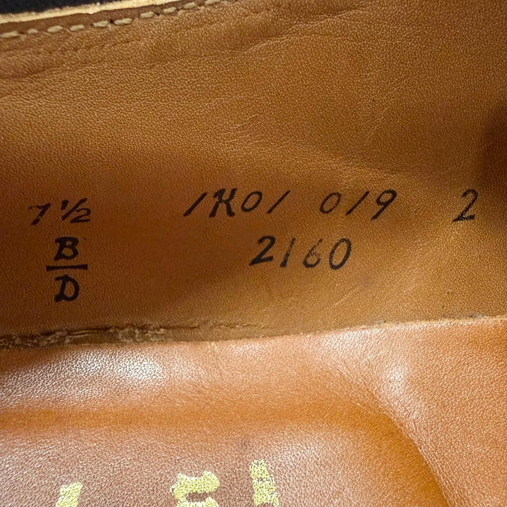 美品□ALDEN オールデン 2160 コードバン レースアップ ストレートチップ キャップトゥ ドレスシューズ ダークブラウン 7.5 USA製 メンズ