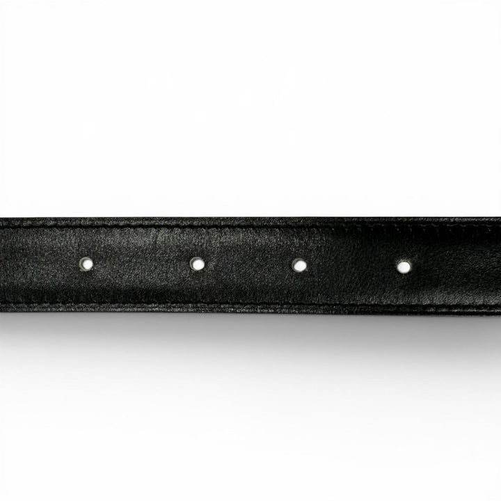 美品◇HERMES エルメス ヴィンテージ レザー シルバー金具 マルジェラ期 Hロゴ ベルト ブラック ブラウン 65 □D刻印 仏製 レディース 箱