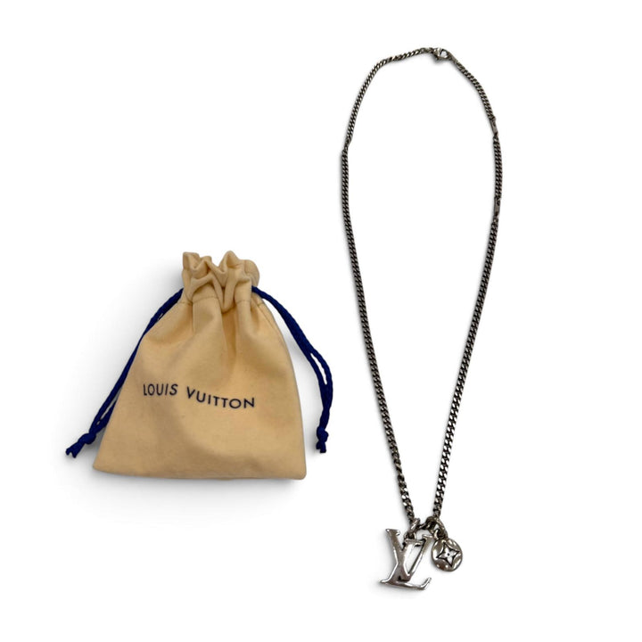 良品▼LOUIS VUITTON ルイヴィトン M03188 LVセーラー チェーン 925 ネックレス シルバー イタリア製 メンズ アクセサリー 保存袋付き