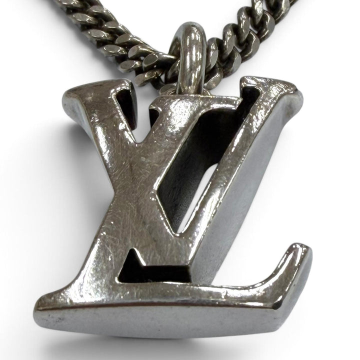 良品▼LOUIS VUITTON ルイヴィトン M03188 LVセーラー チェーン 925 ネックレス シルバー イタリア製 メンズ アクセサリー 保存袋付き