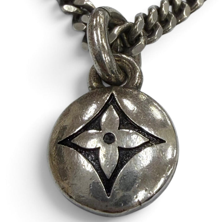 良品▼LOUIS VUITTON ルイヴィトン M03188 LVセーラー チェーン 925 ネックレス シルバー イタリア製 メンズ アクセサリー 保存袋付き