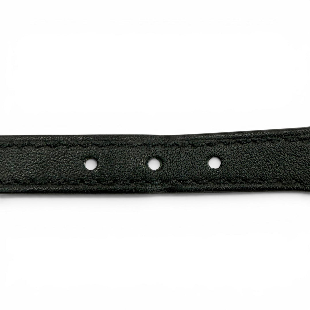 美品◇HERMES エルメス トレンチ シルバー金具 スイフトレザー ブレスレット ブラック T4サイズ B刻印 フランス製 レディース 箱・袋付き