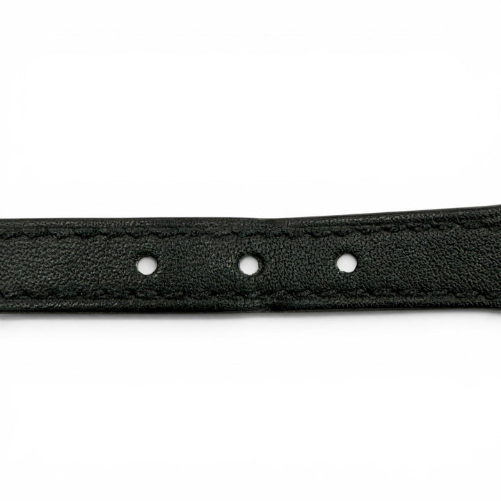 美品◇HERMES エルメス トレンチ シルバー金具 スイフトレザー ブレスレット ブラック T4サイズ B刻印 フランス製 レディース 箱・袋付き