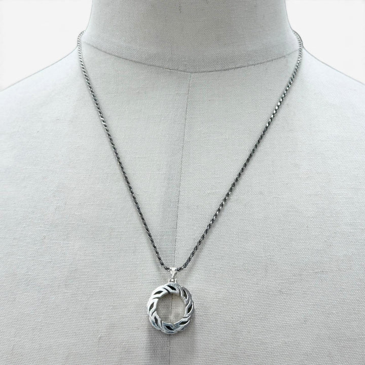 美品▼BOTTEGAVENETA ボッテガヴェネタ 708319 タイド AG925 チェーン ネックレス シルバー 重量19.56g メンズ 定価129800円 箱付き