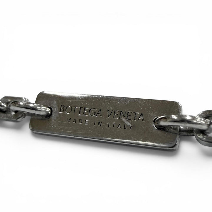 美品▼BOTTEGAVENETA ボッテガヴェネタ 708319 タイド AG925 チェーン ネックレス シルバー 重量19.56g メンズ 定価129800円 箱付き