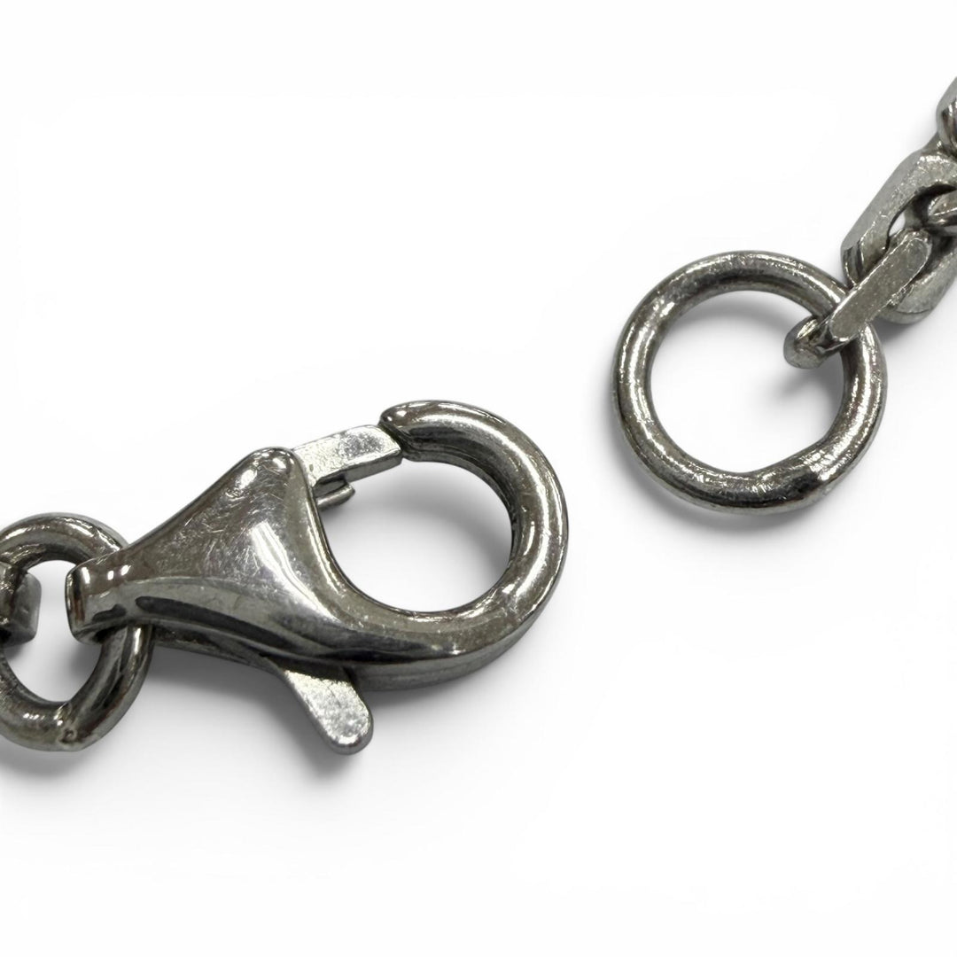 美品▼BOTTEGAVENETA ボッテガヴェネタ 708319 タイド AG925 チェーン ネックレス シルバー 重量19.56g メンズ 定価129800円 箱付き