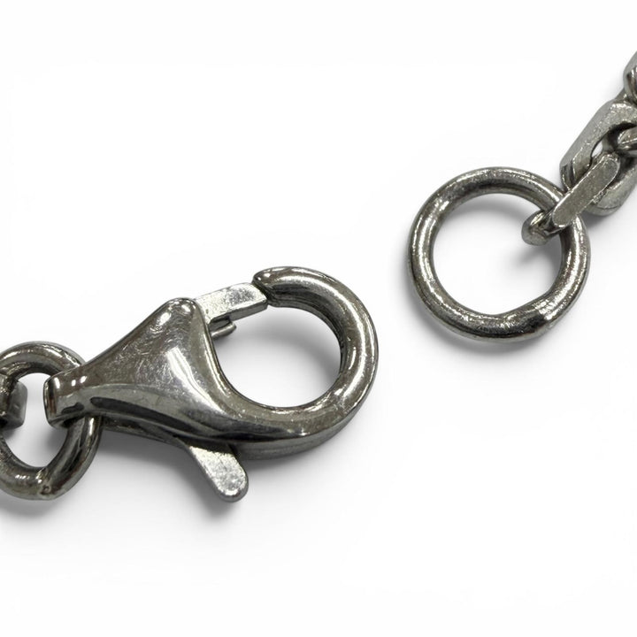 美品▼BOTTEGAVENETA ボッテガヴェネタ 708319 タイド AG925 チェーン ネックレス シルバー 重量19.56g メンズ 定価129800円 箱付き