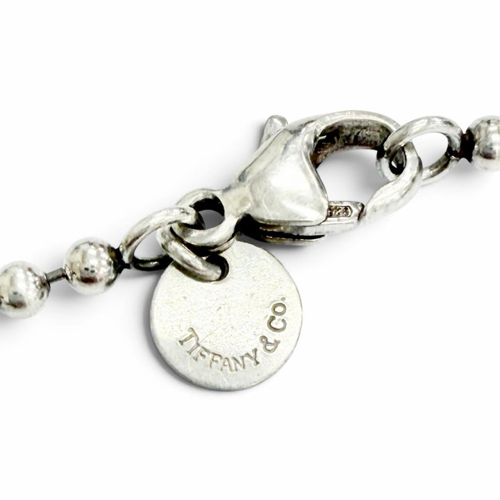 美品△TIFFANY&amp;Co. ティファニー リターントゥティファニー オーバルタグ ロング ボールチェーン ネックレス 925 シルバー 重量25.6g