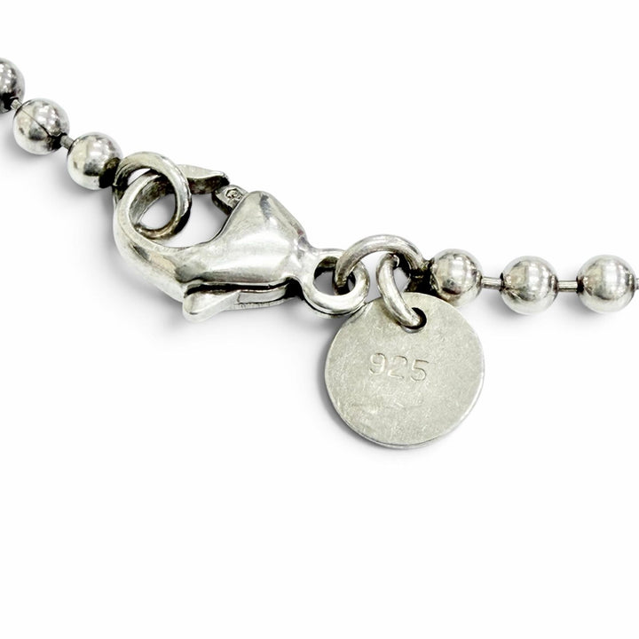 美品△TIFFANY&amp;Co. ティファニー リターントゥティファニー オーバルタグ ロング ボールチェーン ネックレス 925 シルバー 重量25.6g