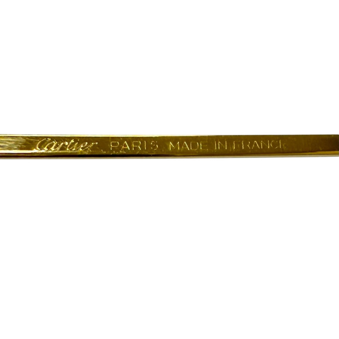 美品□Cartier カルティエ ヴィンテージ トリニティ ドゥ カルティエ メガネ 眼鏡 アイウェア ゴールド 58□18-135 度入り フランス製