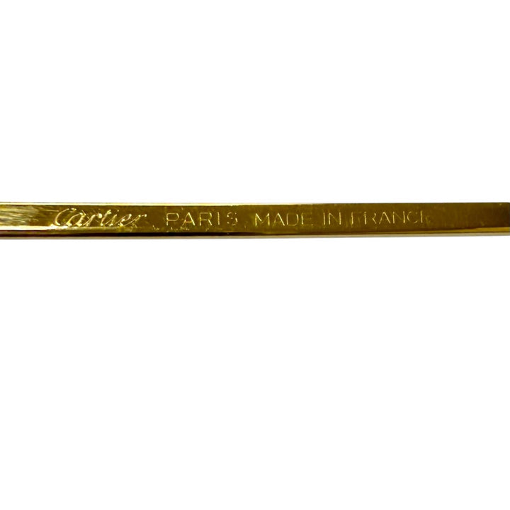 美品□Cartier カルティエ ヴィンテージ トリニティ ドゥ カルティエ メガネ 眼鏡 アイウェア ゴールド 58□18-135 度入り フランス製