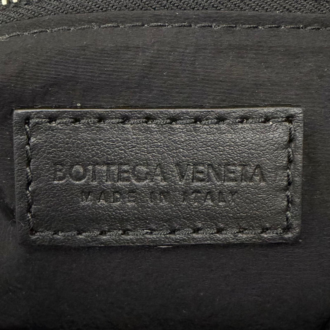 極美品□BOTTEGAVENETA ボッテガヴェネタ 766314 パデット テック カセット イントレチャート ハンドバッグ ブラック イタリア製 メンズ