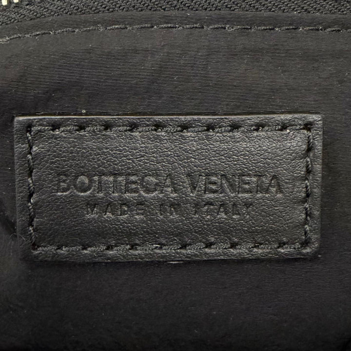 極美品□BOTTEGAVENETA ボッテガヴェネタ 766314 パデット テック カセット イントレチャート ハンドバッグ ブラック イタリア製 メンズ