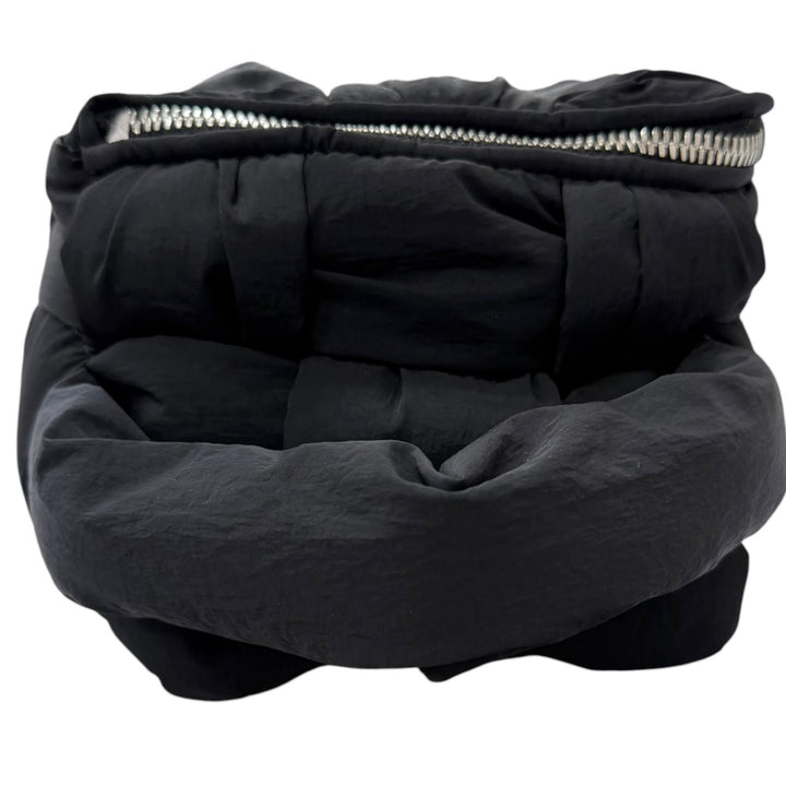 極美品□BOTTEGAVENETA ボッテガヴェネタ 766314 パデット テック カセット イントレチャート ハンドバッグ ブラック イタリア製 メンズ