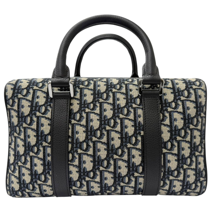 極美品□DIOR ディオール オム 1ADDU114 ランゴ26 レザー オブリーク ジャガード 2WAY ショルダーバッグ ベージュ ネイビー イタリア製