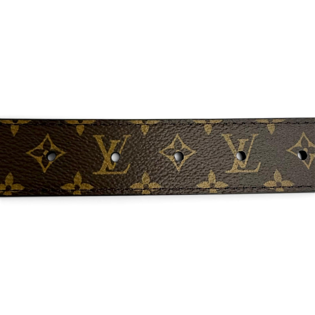 極美品△LOUIS VUITTON ルイヴィトン M8373V ベルト フラワーグラム 30MM リバーシブル モノグラムキャンバス モノグラムアンプラント