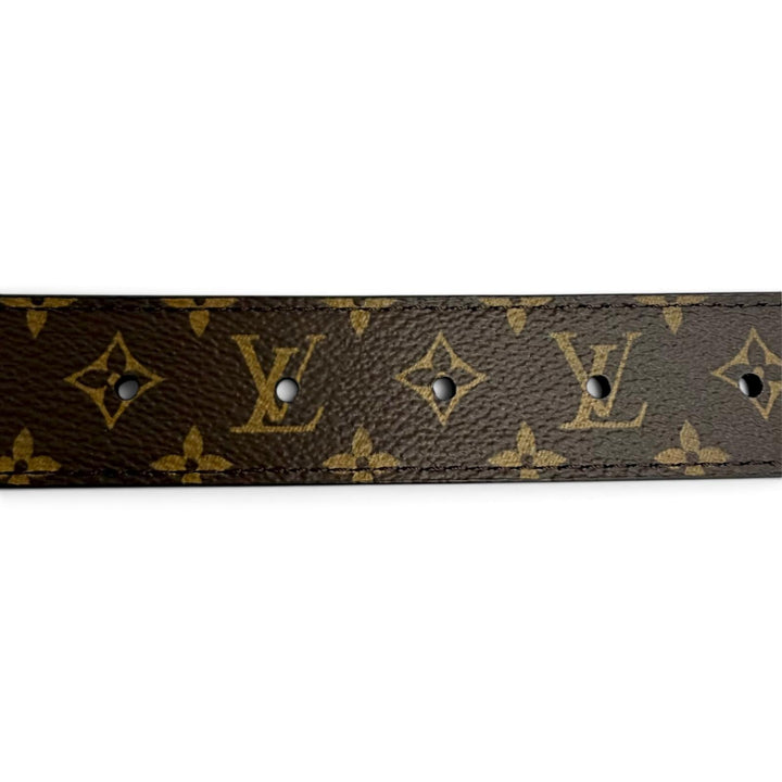 極美品△LOUIS VUITTON ルイヴィトン M8373V ベルト フラワーグラム 30MM リバーシブル モノグラムキャンバス モノグラムアンプラント