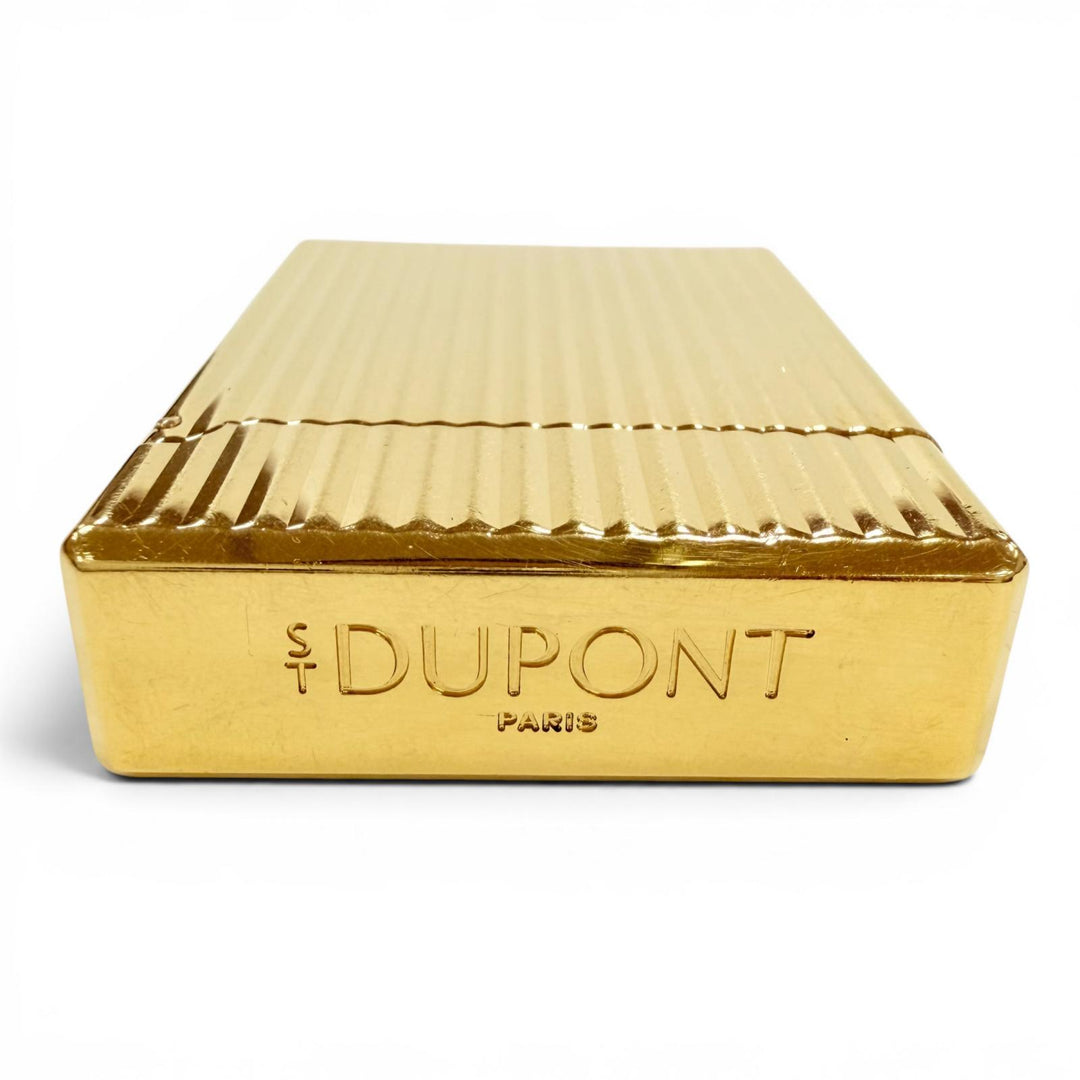 美品◇Dupont デュポン C14020 ギヨシェ ライン1 現行品 ダブルバーナー 2026年3月購入品 ライター ゴールド 着火確認済み 定価204600円