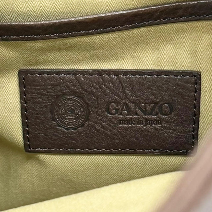 美品□GANZO CHISO ガンゾ 千總 タカシマヤ限定 ビロード友禅 レザー リュックサック ダークブラウン ボルドー 日本製 定価495000円