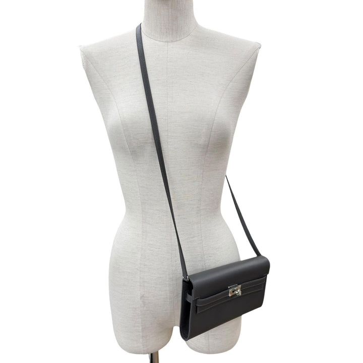 未使用品◇HERMES エルメス ケリー ウォレット トゥーゴー エヴァーカラー アルドワーズ シルバー金具 ショルダーバッグ 長財布 K刻印