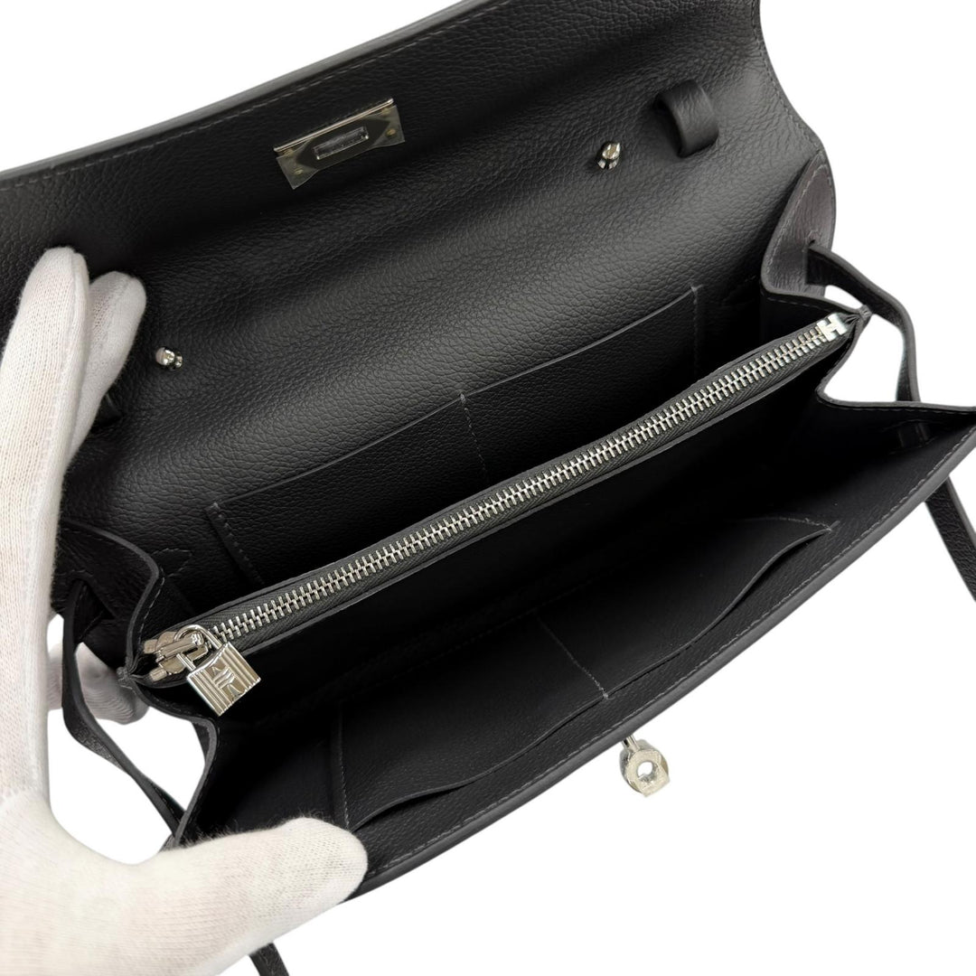 未使用品◇HERMES エルメス ケリー ウォレット トゥーゴー エヴァーカラー アルドワーズ シルバー金具 ショルダーバッグ 長財布 K刻印