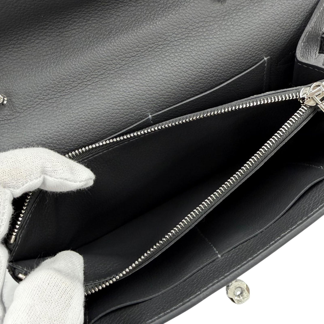 未使用品◇HERMES エルメス ケリー ウォレット トゥーゴー エヴァーカラー アルドワーズ シルバー金具 ショルダーバッグ 長財布 K刻印
