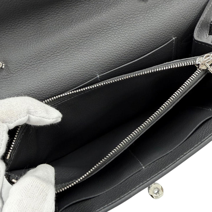 未使用品◇HERMES エルメス ケリー ウォレット トゥーゴー エヴァーカラー アルドワーズ シルバー金具 ショルダーバッグ 長財布 K刻印