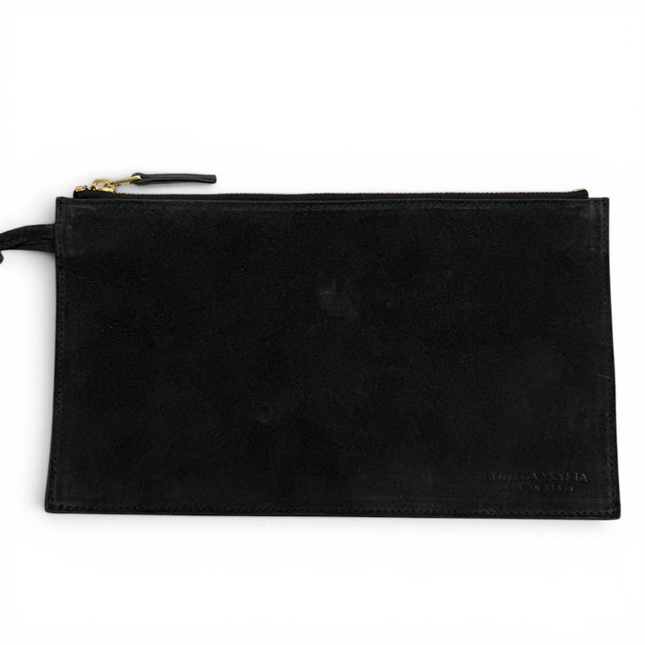 美品▼BOTTEGAVENETA ボッテガヴェネタ 609175 ミディアム ザ アルコ レザー ポーチ付き トートバッグ ブラック 伊製 メンズ 保存袋付き