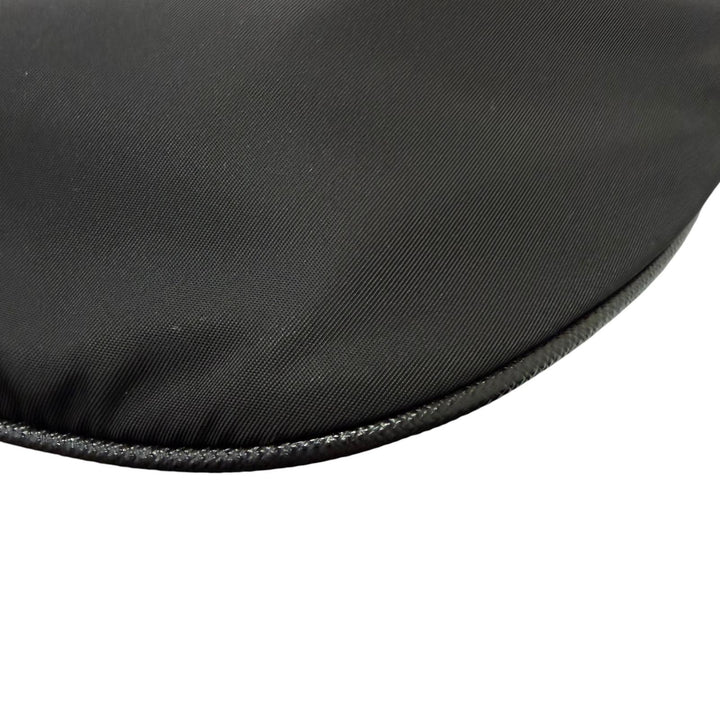 美品□PRADA プラダ 2VL033 トライアングルロゴ Re-Nylon サフィアーノレザー ボディバッグ ブラック イタリア製 メンズ 定価247500円