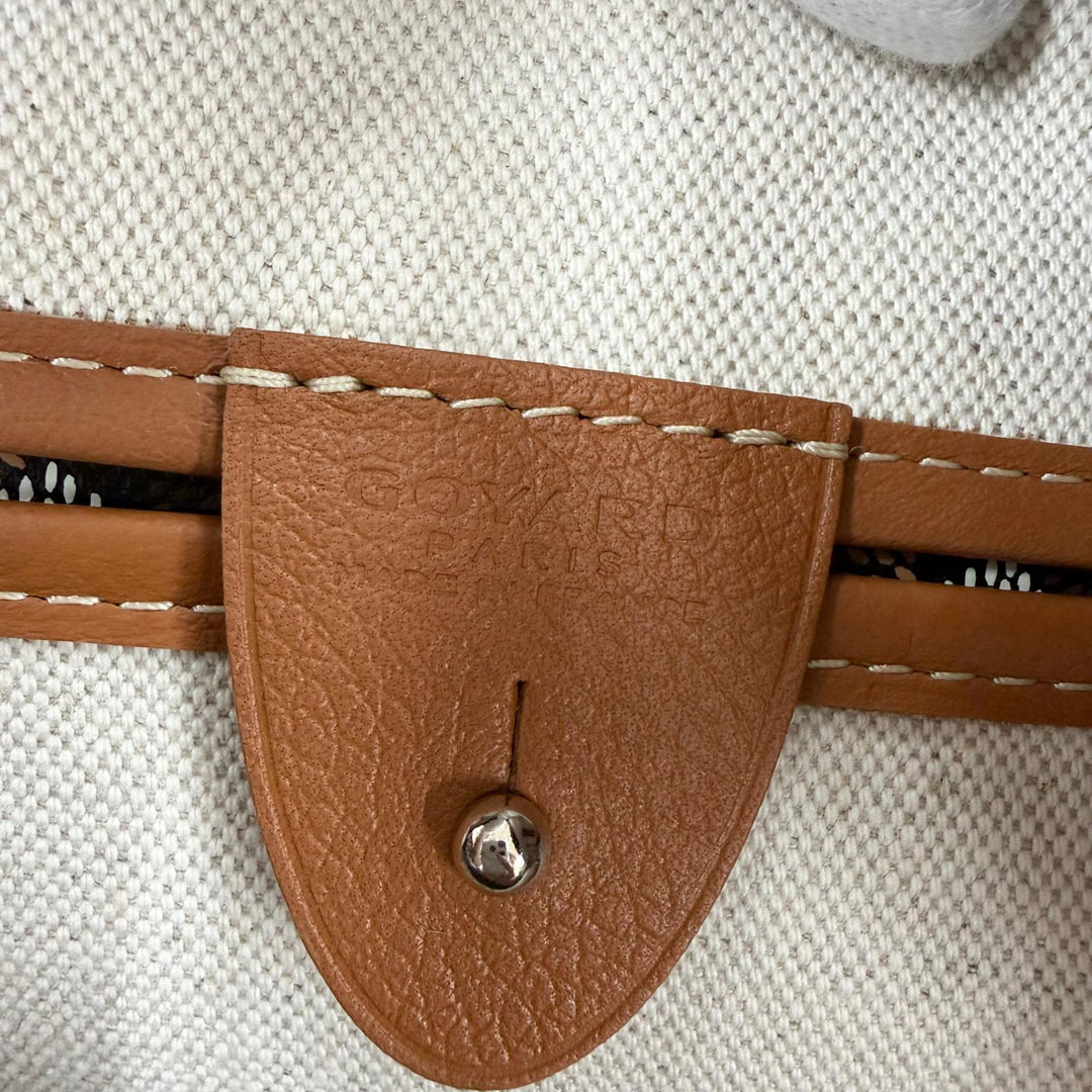 未使用品☆GOYARD ゴヤール アルトワPM マーカージュ トートバッグ ゴヤールディンキャンバス レザー使い ブラウン系 フランス製