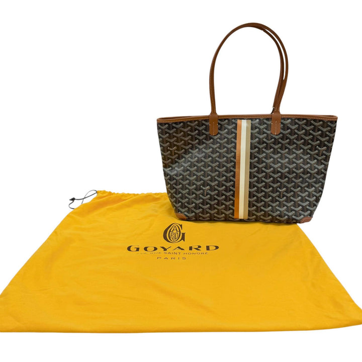 未使用品☆GOYARD ゴヤール アルトワPM マーカージュ トートバッグ ゴヤールディンキャンバス レザー使い ブラウン系 フランス製