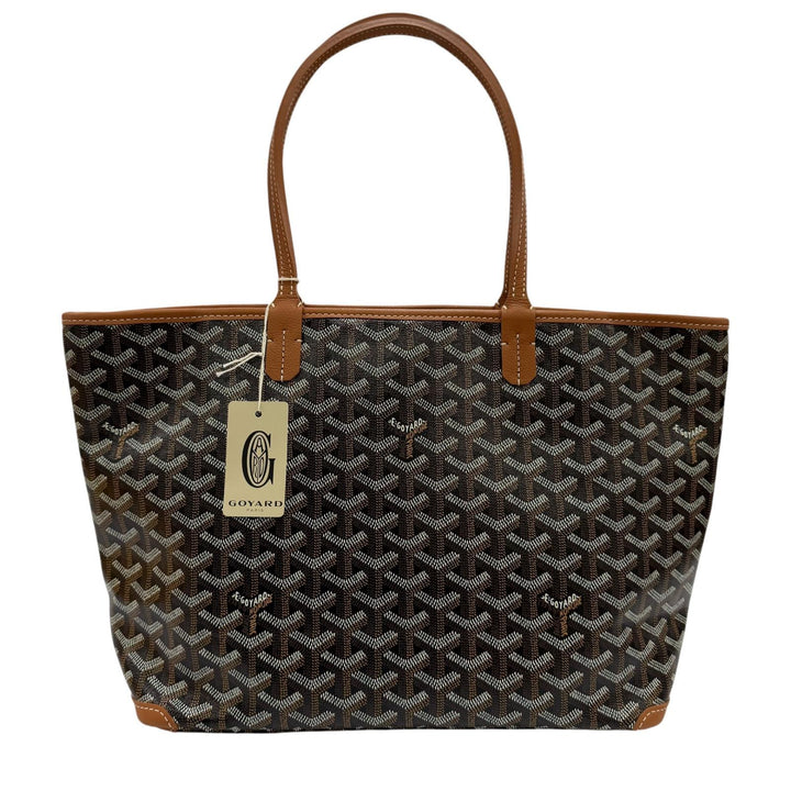 未使用品☆GOYARD ゴヤール アルトワPM マーカージュ トートバッグ ゴヤールディンキャンバス レザー使い ブラウン系 フランス製